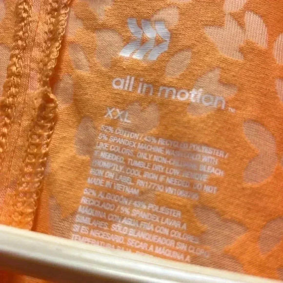 All In Motion, orange cropped sleeveless top size 2X - Picture 2 of 3